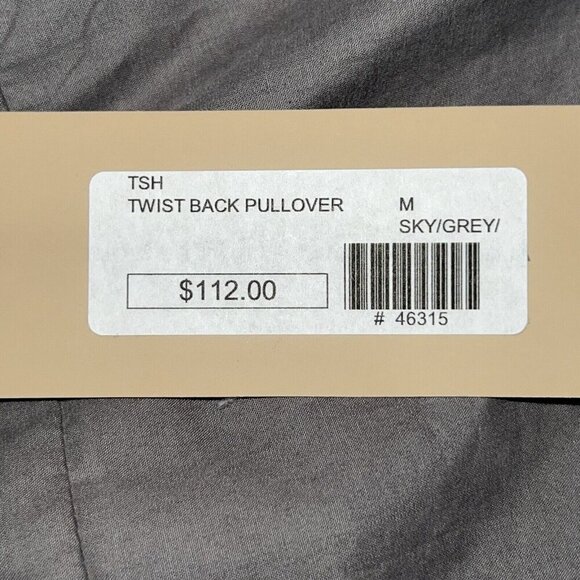 LANGUAGE LA WOMEN TWIST‎ BACK PULLOVER SKY BLUE GREY OMBRE TANK TOP MEDIUM NEW - Picture 7 of 10